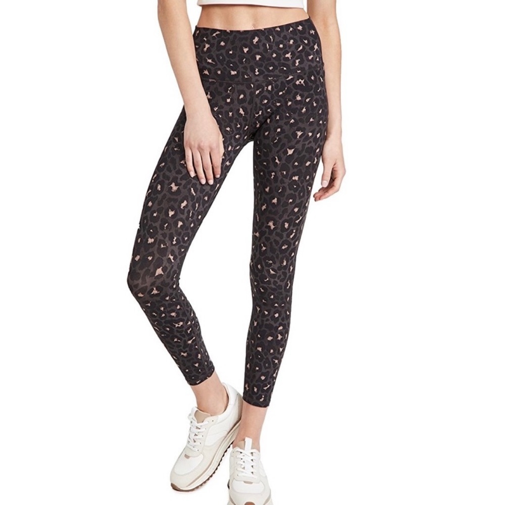 Varley Montero Alina Leopard Cheetah Print High Rise Cropped Leggings